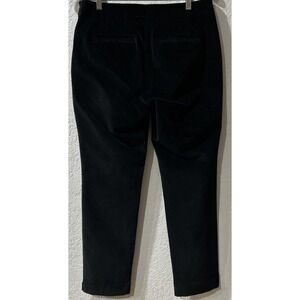 J.Jill Stretch Corduroy Pants 8 Side Zip Mid Rise Cotton Fine Wale Cotton Black